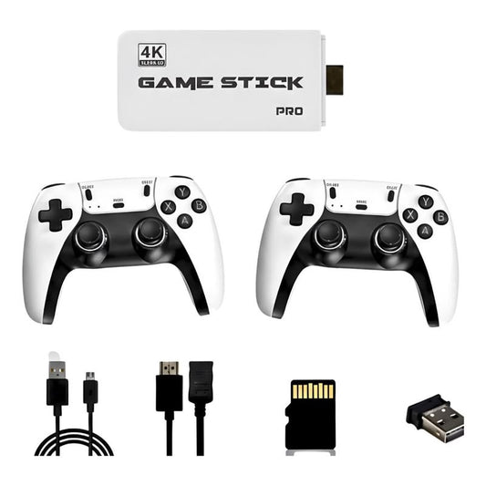 M22 Retro Game Stick 4K - 30,000+ Built-in Games with Dual Wireless Controllers