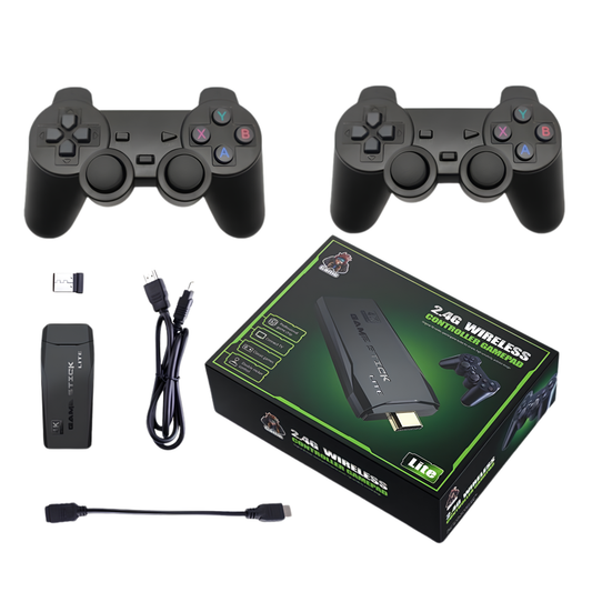 M8 Gaming Stick 4K - 20,000+ Built-in Retro Games with 2 Wireless Controllers