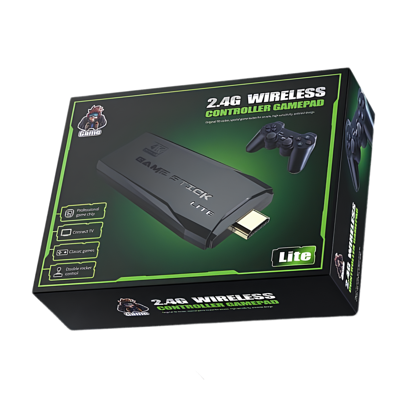 GL Retro Lite 4K - 20,000+ Built-in Retro Games with 2 Wireless Controllers