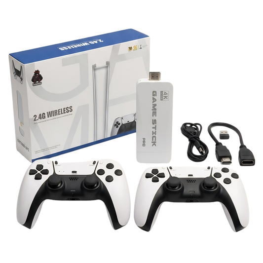 M15 Gaming Stick 4K - 30,000+ Built-in Retro Games with 2 Wireless Controllers