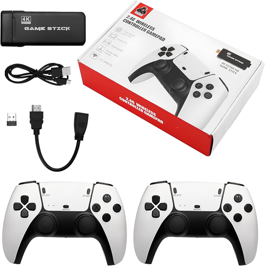 M8 Pro 4K Game Stick - 20,000+ Built-in Retro Games with Dual Wireless Controllers
