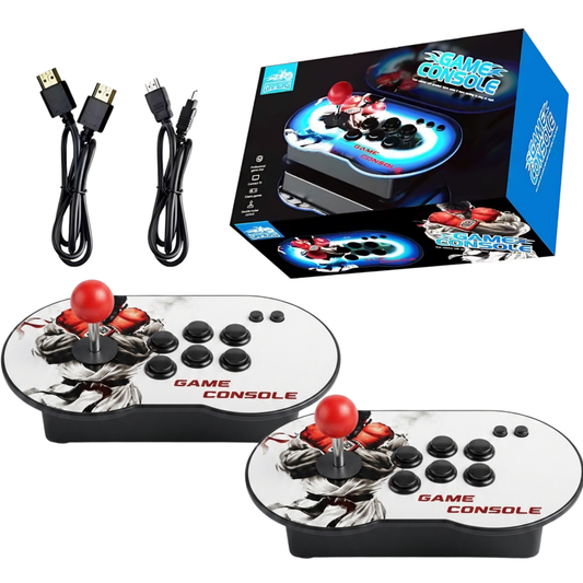 M9 Retro Game Console 4K - 20,000+ Built-in Games with Wired Joysticks